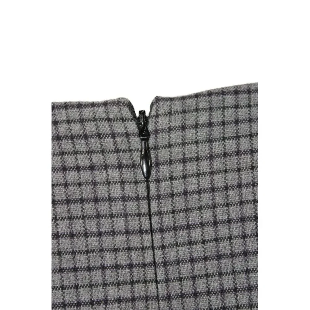 Club Monaco Women Gray Check V-Neck Short Sleeve Jumpsuit Size 6